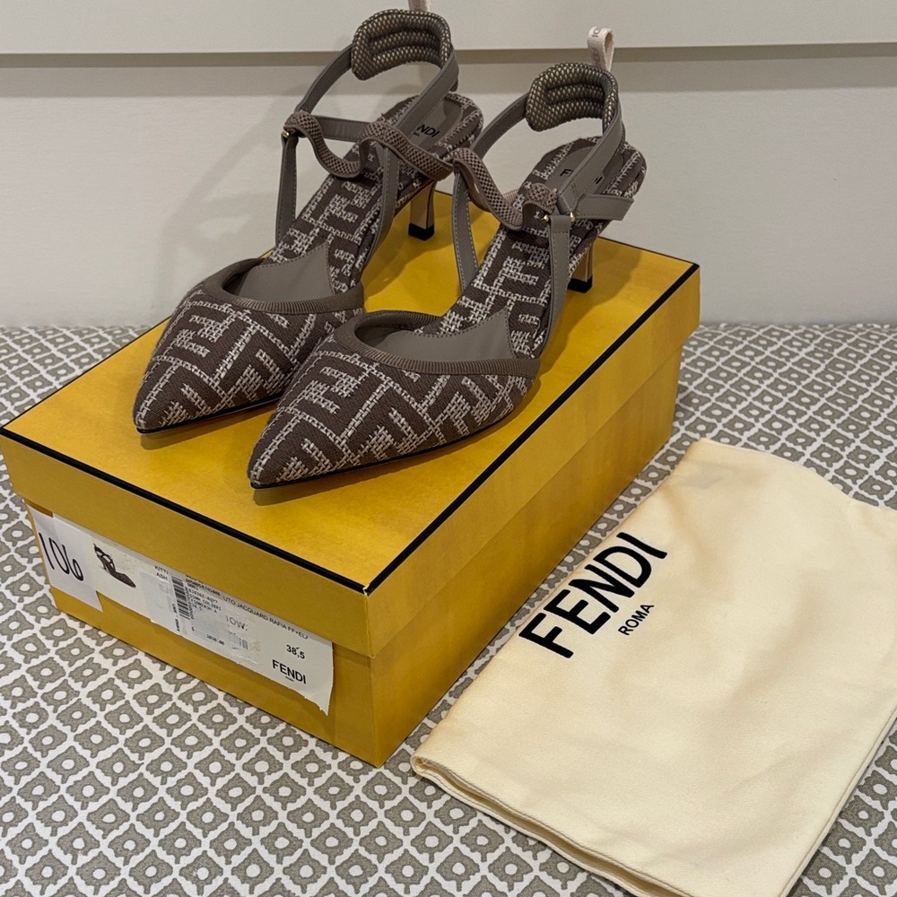 Fendi Women's Logo Kitten Heel
